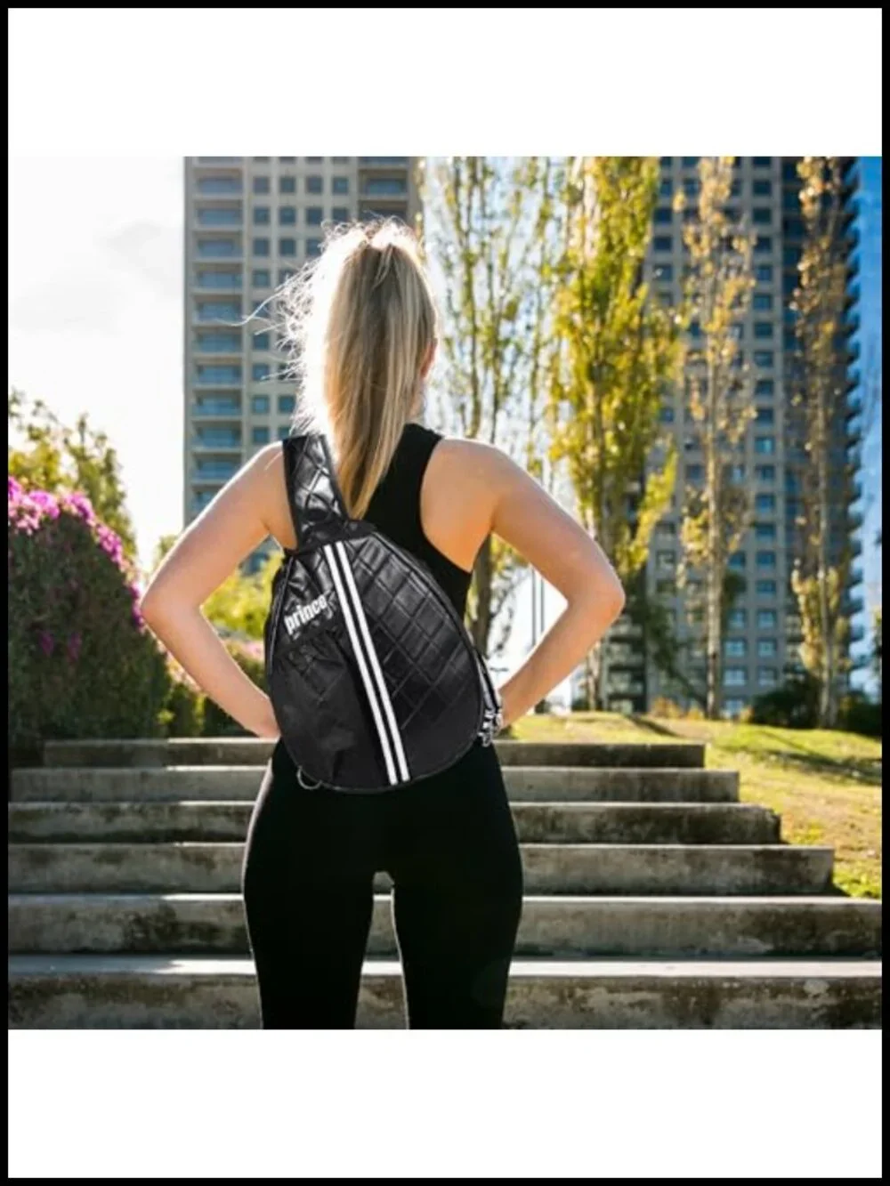 Pickleball Sling Bag, Lightweight Crossbody Backpack with Padded Strap